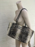 CHANEL CC Limited Edition Python Shopping Bag Tote Handbag Ladies