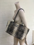 CHANEL CC Limited Edition Python Shopping Bag Tote Handbag Ladies