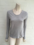 Lucas Hugh Technical Knit Long Sleeve Top Women Grey Ladies