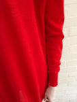 JOSEPH Cashair Wide Neck Red Tunic Sweater Jumper 100% Cashmere Ladies