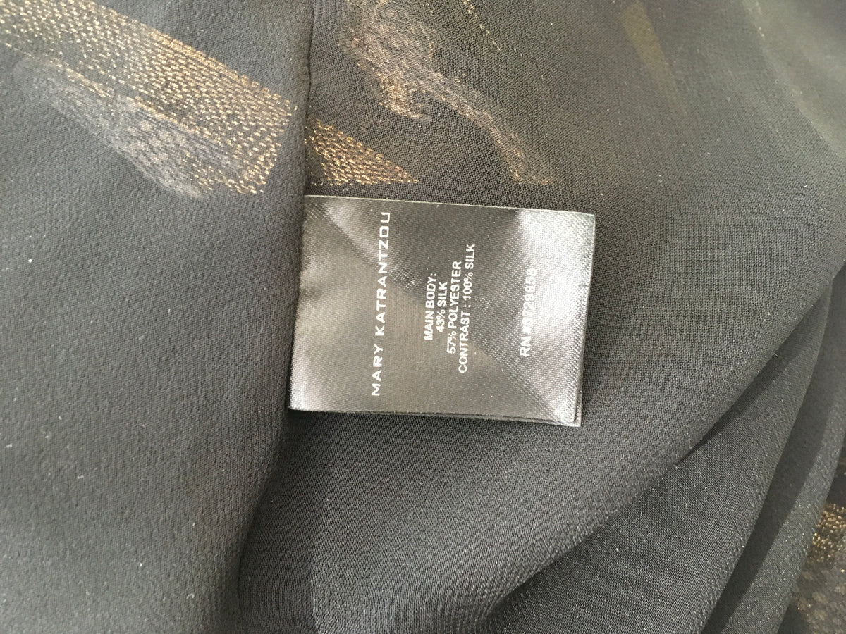 MARY KATRANTZOU Cheetah Cold-shoulder printed lamé pussy bow gown Ladies