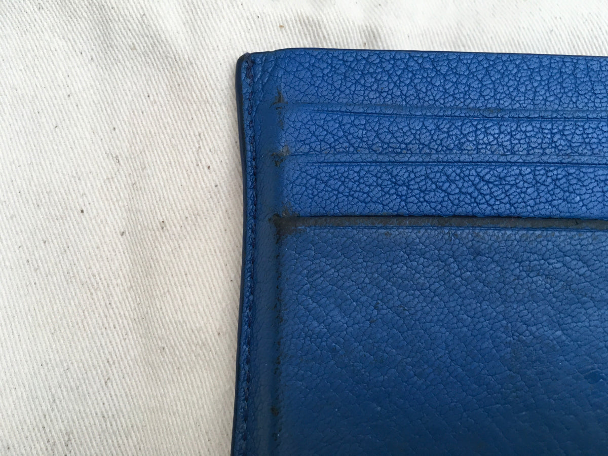 GIVENCHY Pandora Card Holder In Blue Leather Ladies