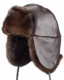American Legend Finest Mink trapper Ushanka Russian Hat Size L Men