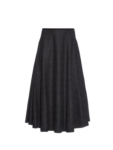 LANVIN Hiver 2015 Prince Of Wales-Check Wool Skirt Size F 38 S Small New LADIES