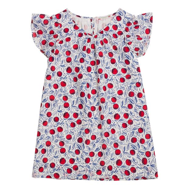 BONPOINT Girls' Lucile printed cotton dress 8 years old 2019 Harper Beckham Children