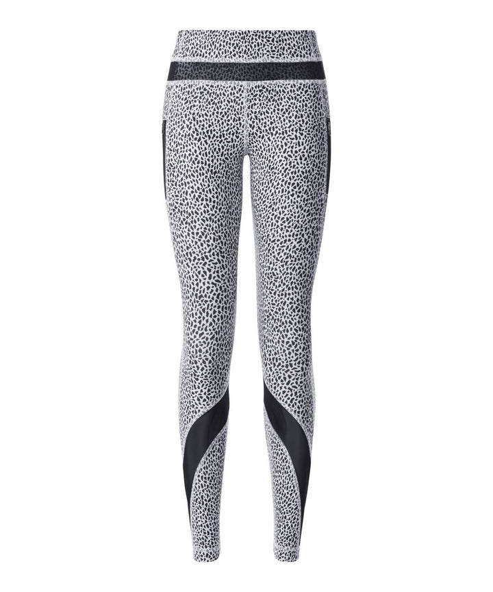 Lululemon Inspire Tight II Miss Mosaic White / Black Leggings size US 6 UK 10 ladies