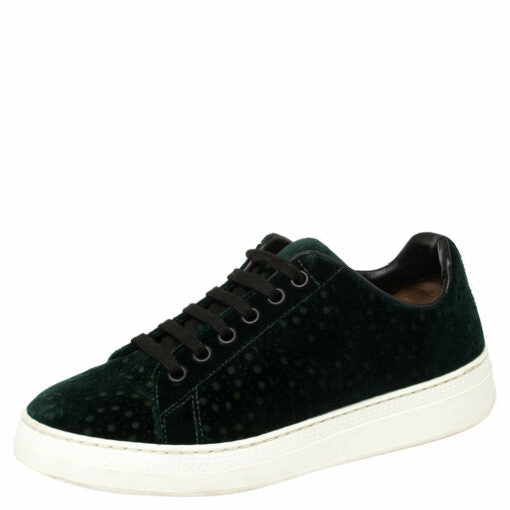 Azzedine Alaia LASER-CUT Velvet Lace Up Sneaker Trainers Size 35 US 5 UK 2 ladies