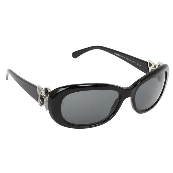 Chanel 5181-B Black Rectangle Gripoix CC Women Sunglasses  display picture 1
