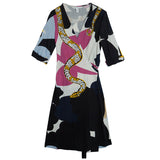 Diane von Furstenberg 'Eve' Snake Print Silk Wrap Dress Size US 10 UK 14 ladies