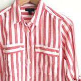 J.Crew Linen Striped Shirt $150 Size US 4 UK 8 S SMALL ladies
