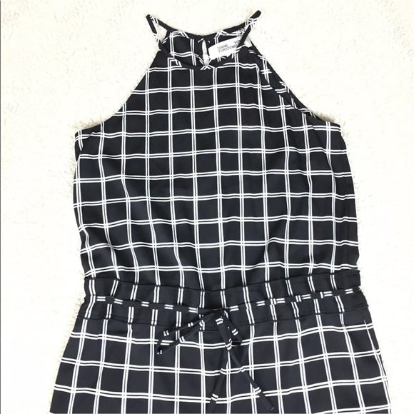 Diane von Furstenberg 2019 Davin checked silk jumpsuit Size US 4 UK 8 S Small ladies