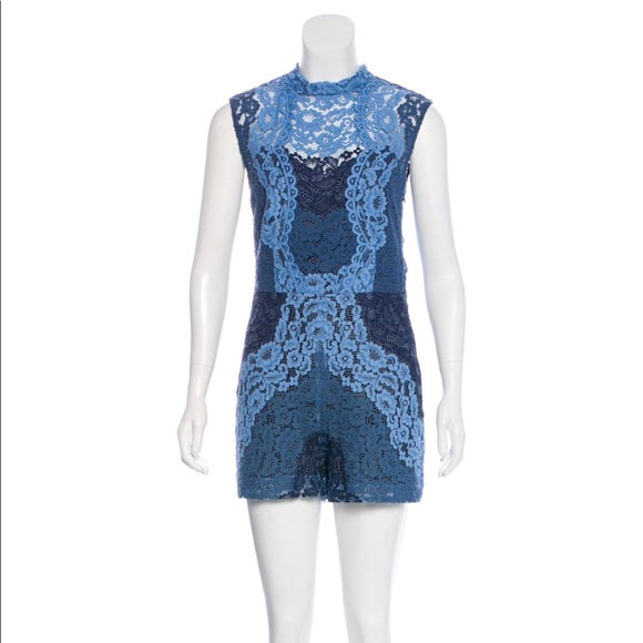 SANDRO Paris Palace Patchwork Lace Romper Playsuit Size 2 M medium ladies