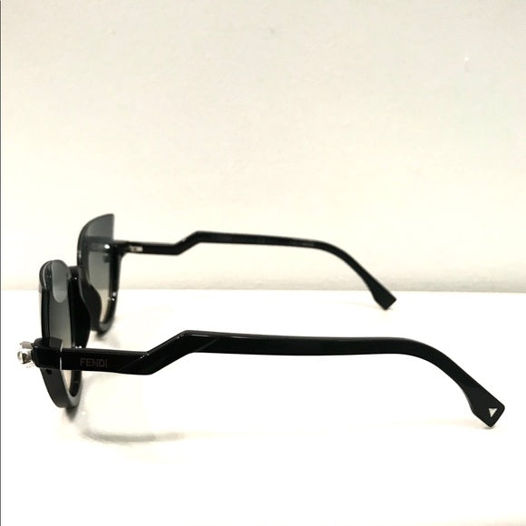 Fendi crystal blink half rim sunglasses Ladies