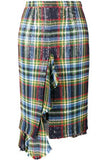 Marco de Vincenzo asymmetric tartan check sequins skirt LADIES