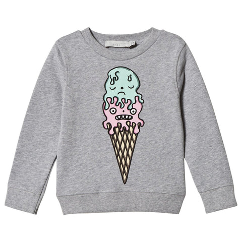 Stella McCartney KIDS Girls' Grey Ice Cream Betty Sweatshirt Top 5 Years old children
