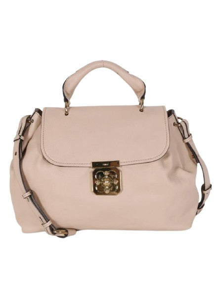 Chloé Chloe Peach Elsie Large Leather Top Handle Handbag Bag ladies