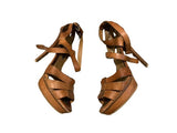 Ralph Lauren Collection Brown Leather Sandals Size 9 1/2 UK 6.5 39.5 ladies