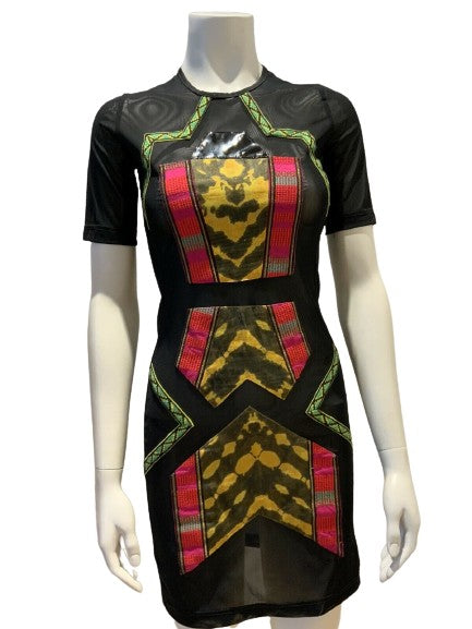 Tina Kalivas Women's Sheer Bodycone Dress Size 8 S small ladies