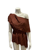 MARNI Silk Blend Brown Top Blouse Size 38 US 2 UK 6 XS ladies