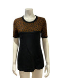 Luisa Frassine 1970's Leopard Knit Jumper Sweater Top Size I 44 UK 12 US 8 L ladies