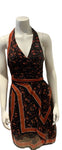 Ermanno Scervino Sleeveless Silk Layered Sequin Lace Halter Dress Size I 42 XS ladies
