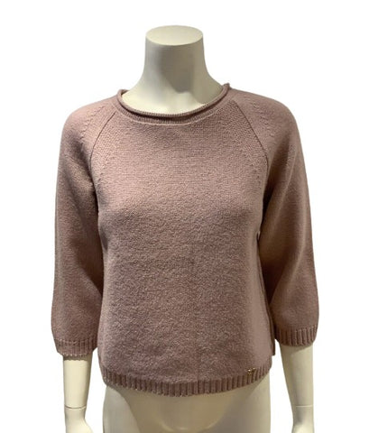 Luisa Spignoli Knit Purple Wool Cropped Jumper Sweater Size M medium ladies