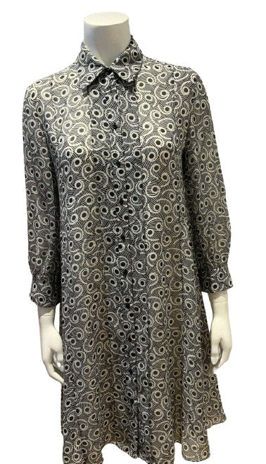 Louise Kennedy silk printed shirt dress Size UK 10 US 6 ladies