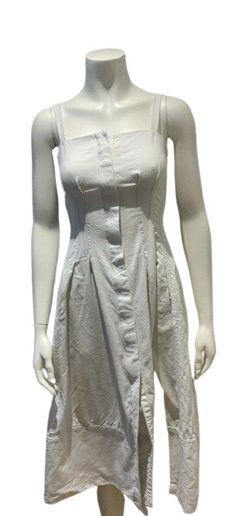 My Dearest White Cotton Fit & Flare Summer Dress Size S small ladies