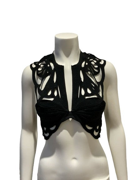 JASMINE DI MILO LADY GAGA RUNAWAY WOOL LASER CUT BRA SIZE UK 8 US 4 EU 36 ladies