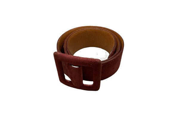 Ralph Lauren Suede Burgundy Wide Belt Size M medium ladies