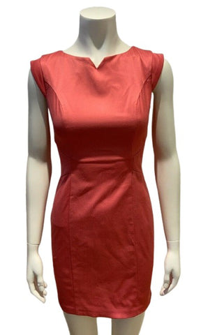 Miss Selfridge Peach Bodycon Stretch Mini Dress Size UK 8 EU 36 ladies