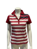 Marina Militare White & Red Cotton Polo T shirt Size M medium ladies