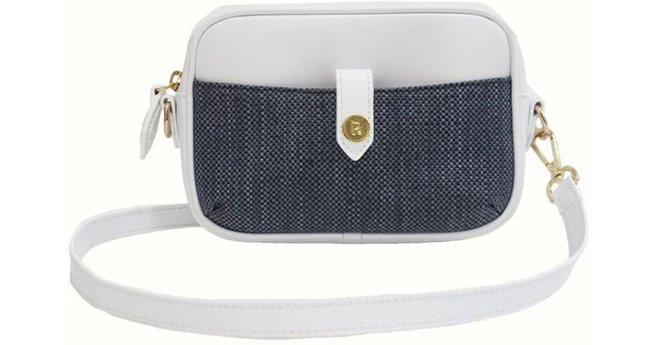 Paravel Blue Doubletake Canvas-paneled Leather Shoulder Crossbody Belt Bag ladies