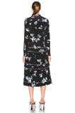 Proenza Schouler Ruffle-Tiered Floral-Print Midi Dress Size US 8 UK 12 L large Ladies