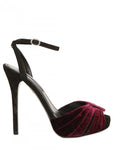 Ralph Lauren Collection JENAE Velvet Peep toe Sandal Size US 8.5 UK 5.5 EU 38.5 ladies