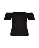 Razan Alazzouni Cotton Runaway Off The Shoulder Puff Sleeve Top F 32 US 0 UK 4 ladies