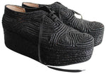 Robert Clergerie Black Pinto Raffia Espadrilles Trainers Shoes 39 Uk 6 US 9 ladies