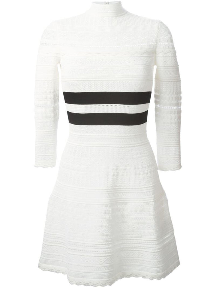 Alexander McQueen Victorian lace white knit dress Ladies