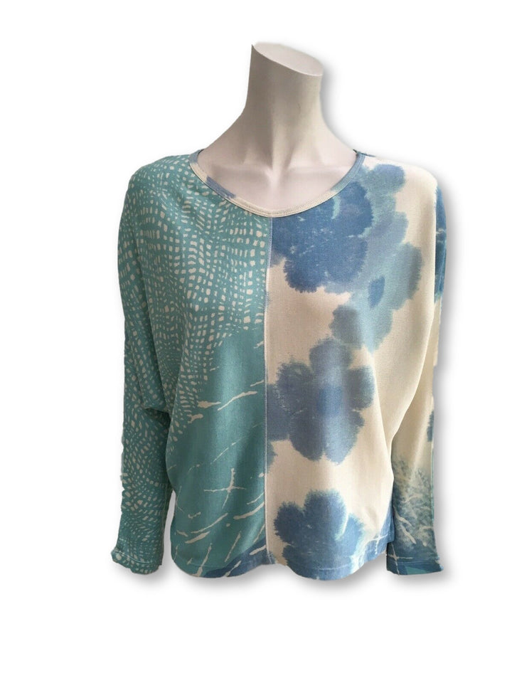 Pashma Women's Silk Knit Tie Dye Blouse Top  Ladies