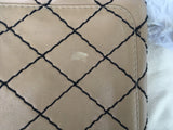 CHANEL Beige quilted leather Surpique Bowler bag Handbag 100% AUTHENTIC Ladies