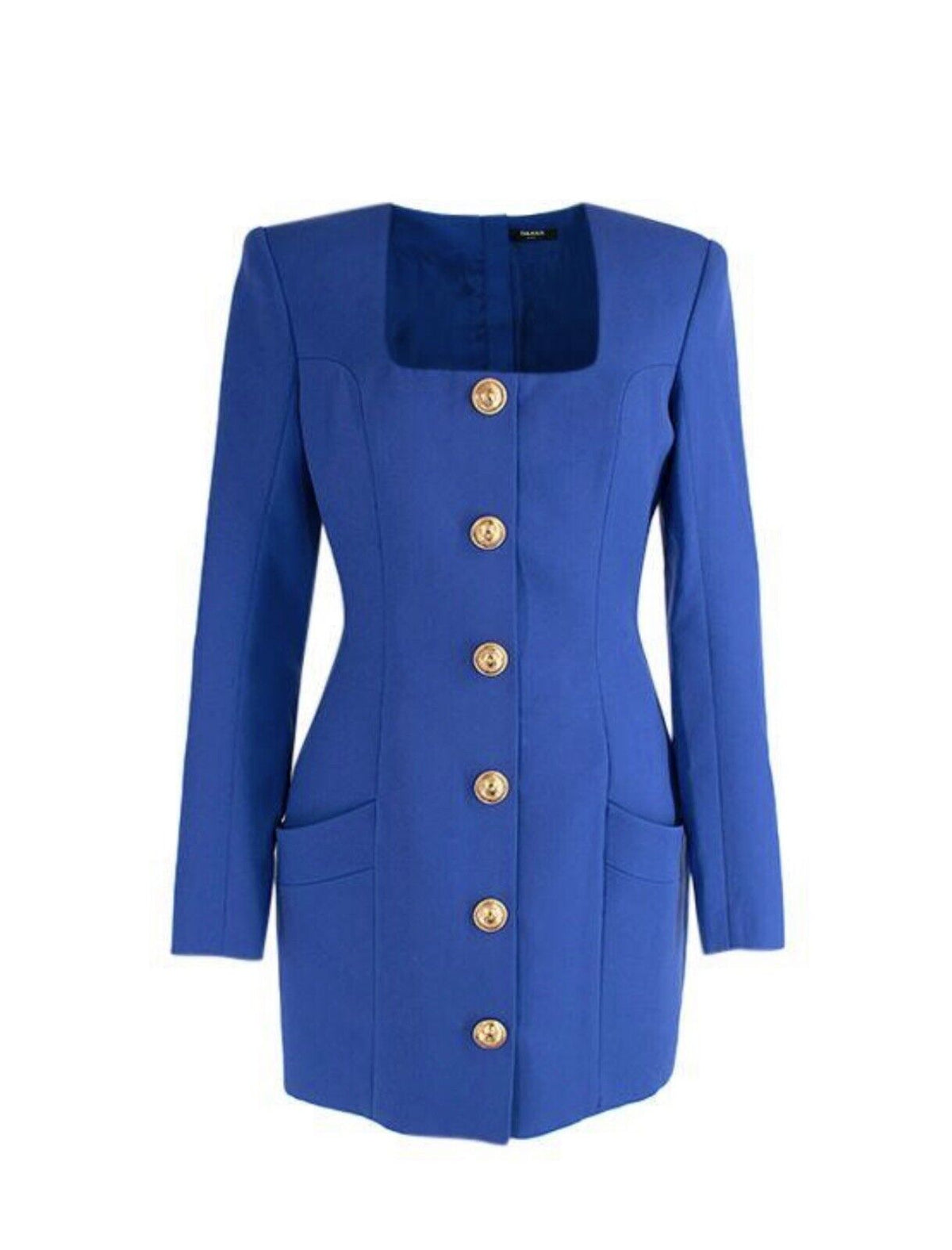 SOLD OUT Balmain Wool SINGLE BREASTED Mini BLAZER DRESS F 38 UK10 US 6 ladies