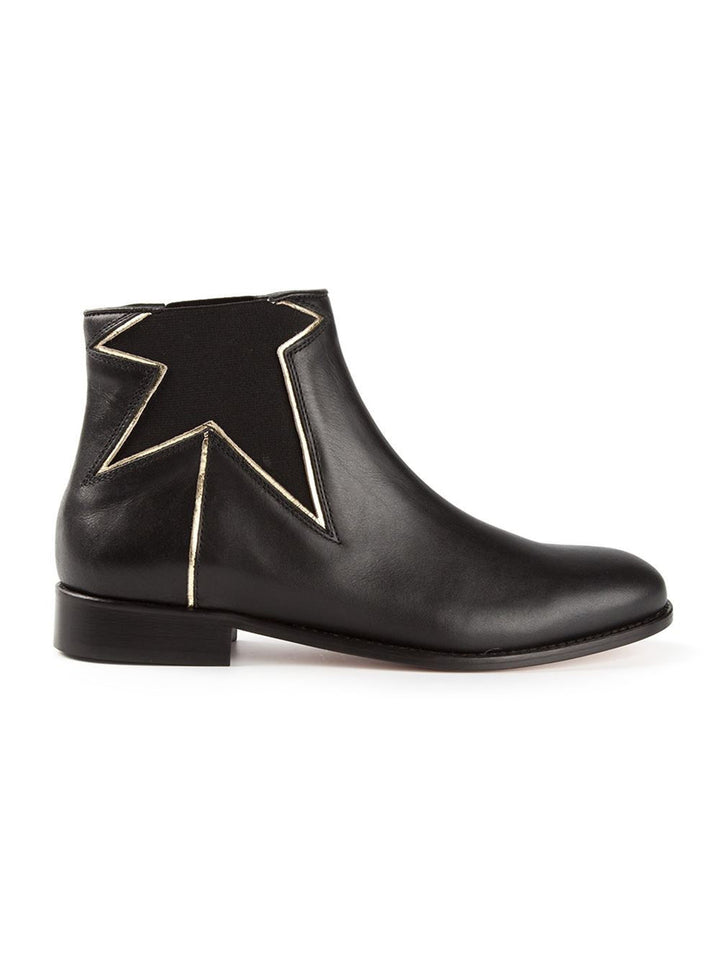 Valentino RED Metallic star leather Chelsea Boots