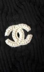 CHANEL 2020 Black Thin Knit CC LOGO Sweater Jumper F 36 UK 8 US 4 ladies