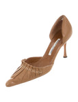 Manolo Blahnik Leather D'orsay Pumps Heels Shoes 37 UK 4 US 7 Ladies
