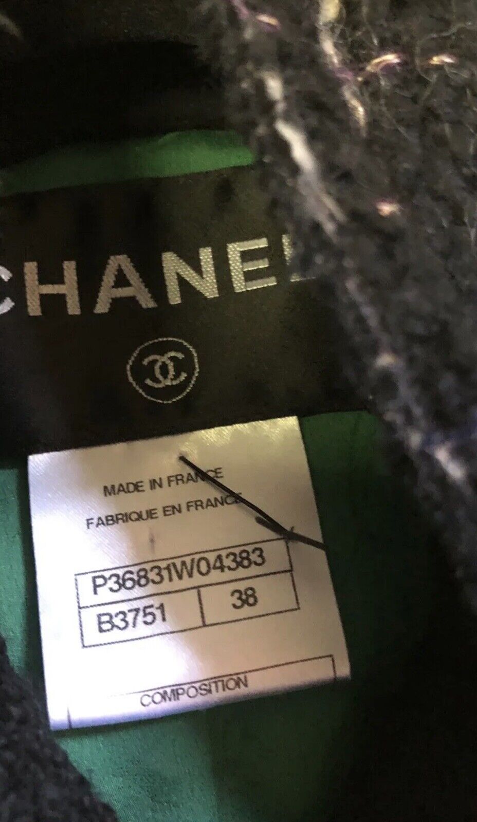 Chanel Most Wanted Tweed Green BlackEcru Gold and multicolor jacket F 38 Collector's Piece Ladies
