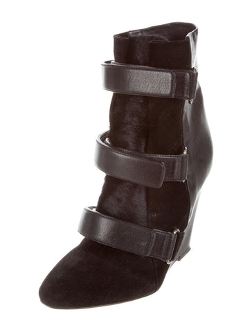 Isabel Marant Scarlet black wedge ankle boots booties shoes Ladies