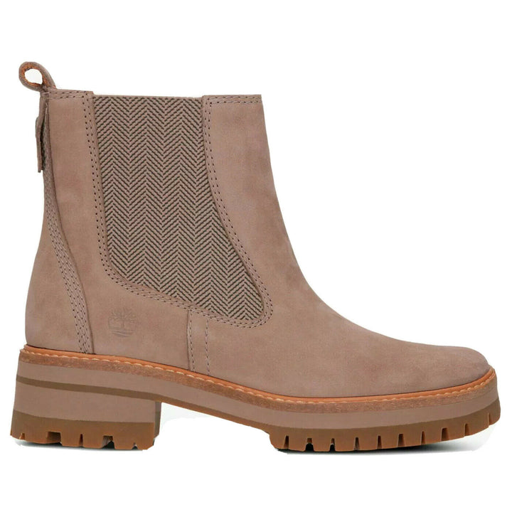 Timberland Courmayeur Valley Chelsea A1RRK 929 Taupe Nubuck Boots Sz 38 UK 5 US7 ladies