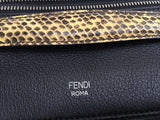 FENDI 8BL125 BY THE WAY GRANDE Raffia and Calf-Leather Water Snake Shoulder Bag Handbag Ladies