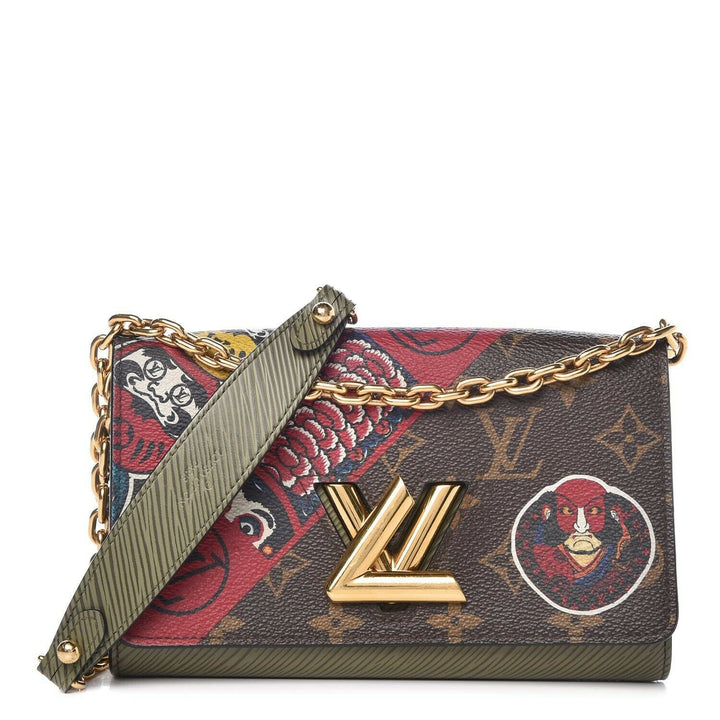 SOLD OUT Limited LOUIS VUITTON Monogram Epi Kabuki Twist Chain Wallet Bag ladies