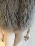 3.1 PHILLIP LIM Curly Fur Vest with Grosgrain Trim Ladies